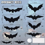 LED Lighted 3D Bat Halloween Wall Decor