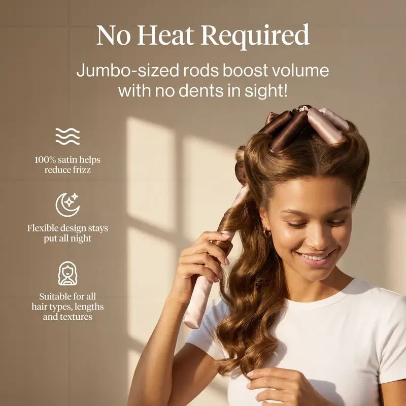 Satin Heatless Curling Rods