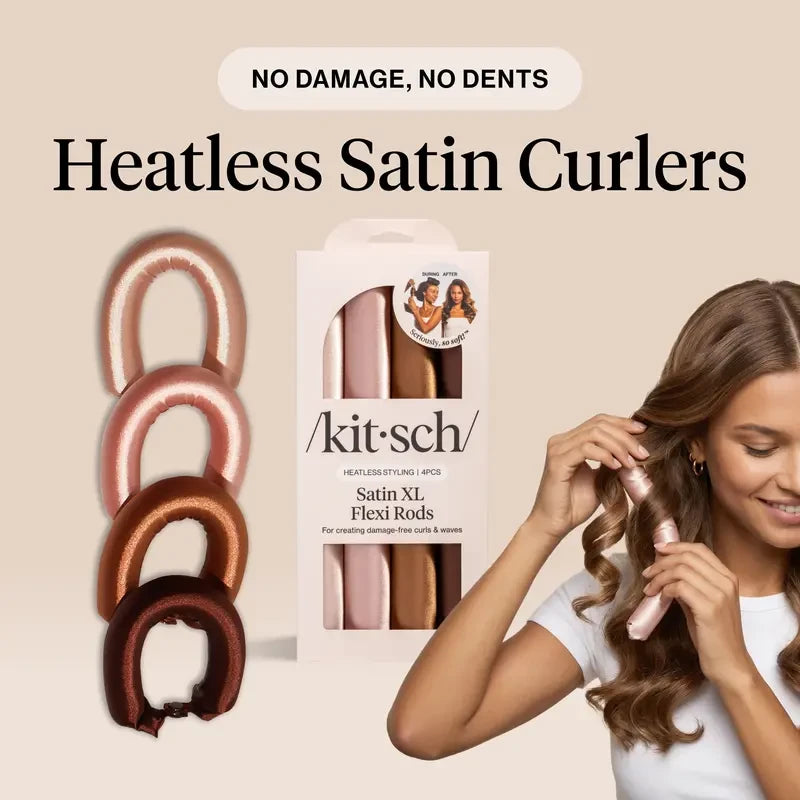 Satin Heatless Curling Rods