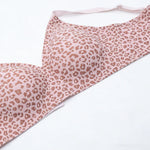 Seamless Leopard Print Wireless Bra