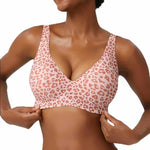 Seamless Leopard Print Wireless Bra