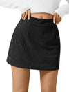 Corduroy High Waisted Mini Skirt