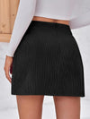 Corduroy High Waisted Mini Skirt