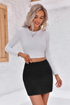Corduroy High Waisted Mini Skirt