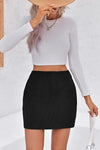 Corduroy High Waisted Mini Skirt
