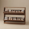 Walnut Narrow Flip Drawer Shoe Cabinet